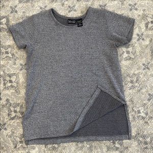 Double lined t shirt with side slits
